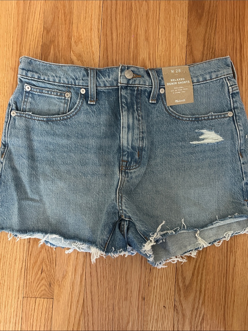 Madewell Distressed Denim Cutoff Shorts